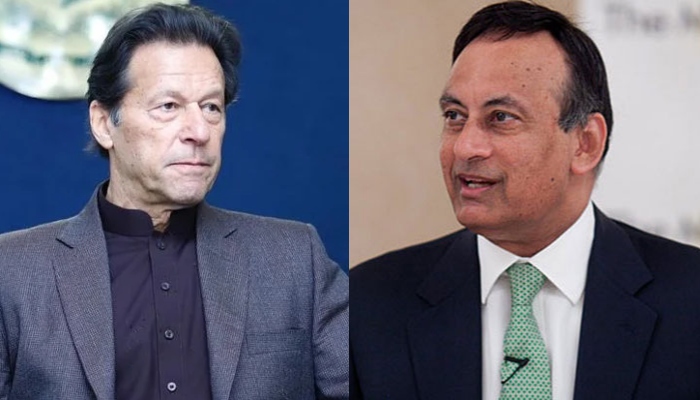 Pakistan Tehreek-e-Insaf (PTI) Chairman Imran Khan (L) and former Pakistan’s ambassador to the United States Husain Haqqani. — Instagram