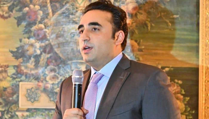 Foreign Minister Bilawal Bhutto Zardari speaks at an event. —PID/File