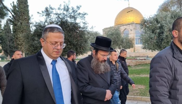 Israels extreme-right new national security minister Itamar Ben-Gvir visits Jerusalems super-sensitive Al-Aqsa mosque compound.— Twitter/itamarbengvir