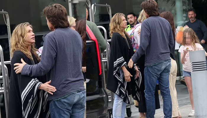 Jennifer Aniston gives warm hug to her friends after Mexican get away