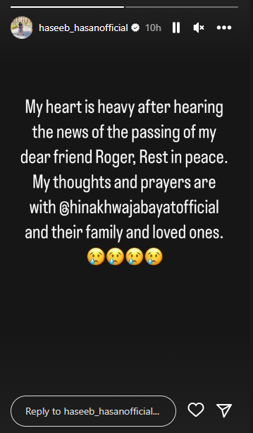 Hina Khawaja Bayats husband Roger Bayat dies