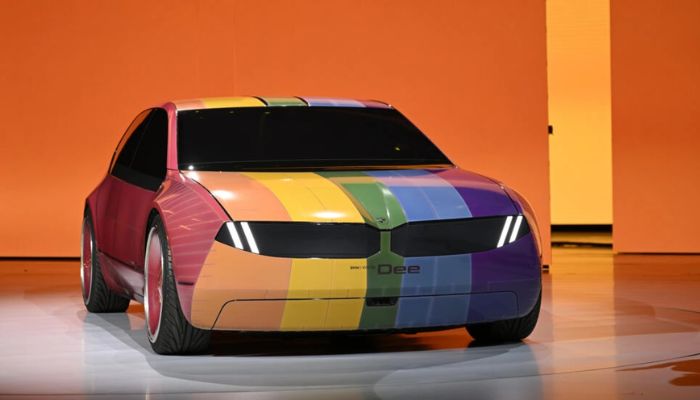 BMWs new i Vision Dee car can change colors on demand.— AFP
