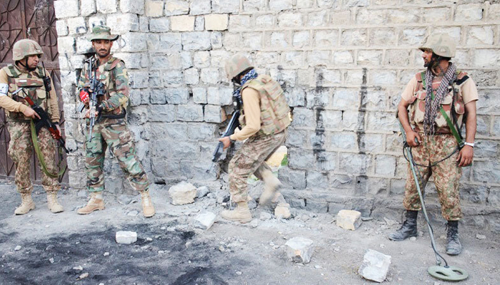 Security forces in action during an operation. — ISPR/File
