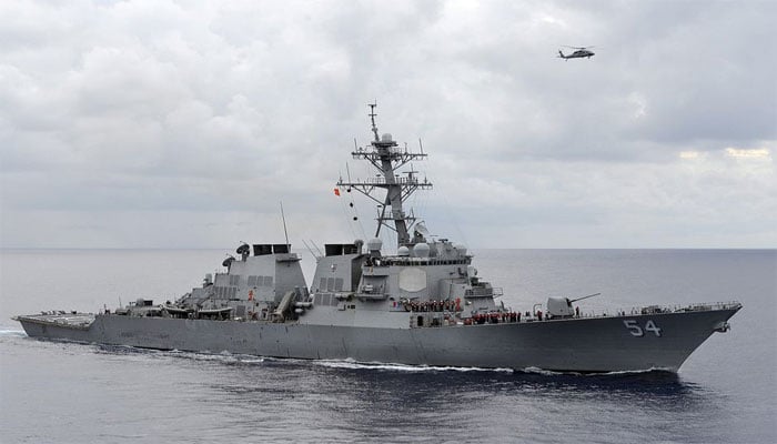 The US Navy guided-missile destroyer USS Curtis Wilbur patrols in the Philippine Sea. — Reuters/File