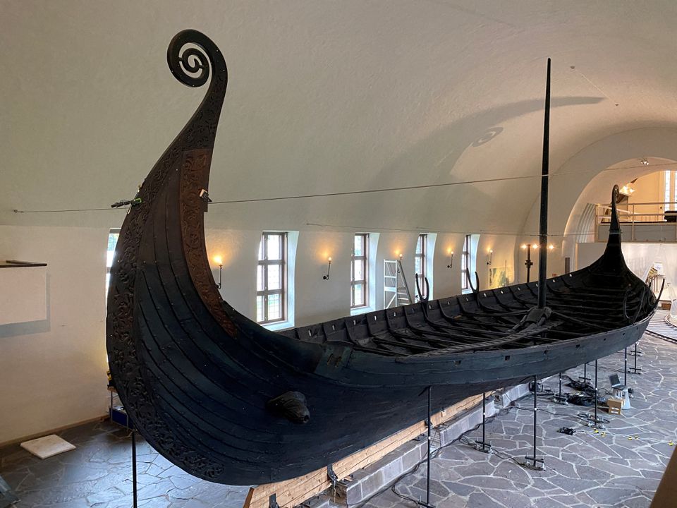 The Oseberg ship is seen inside The Viking Ship Museum, in Oslo, Norway September 12, 2022.— Reuters