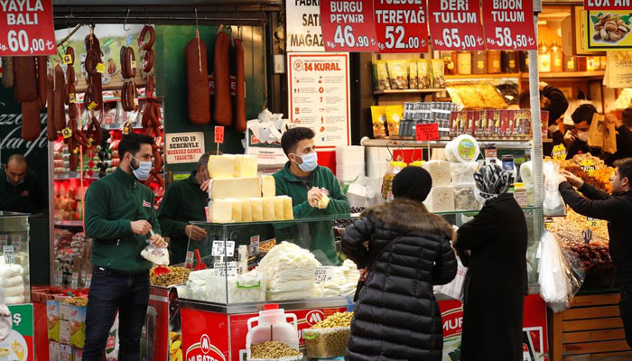 Women shop at a local market in Istanbul, Turkey January 12, 2021. — Reuters/File