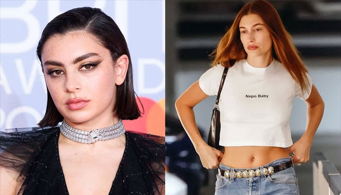 Charli XCX menggesek tee Hailey Bieber ‘Nepo Baby’