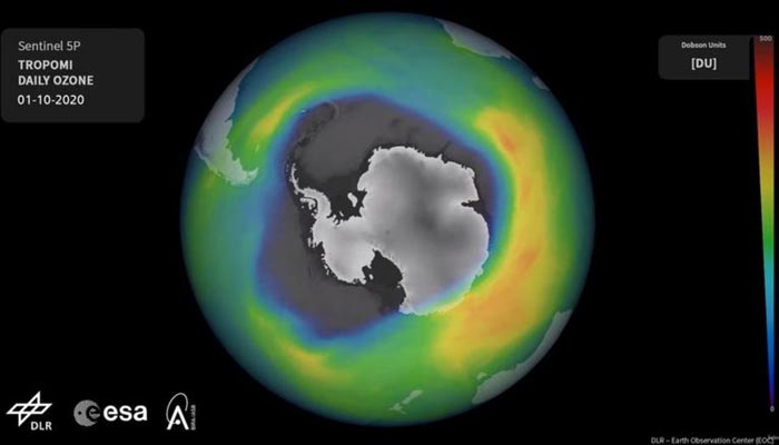 An image of the Ozone layer above Antarctica. — AFP/Files