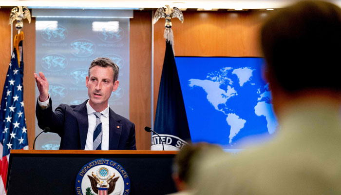 State Department spokesman Ned Price speaks during a news conference at the State Department in Washington. — AFP/File