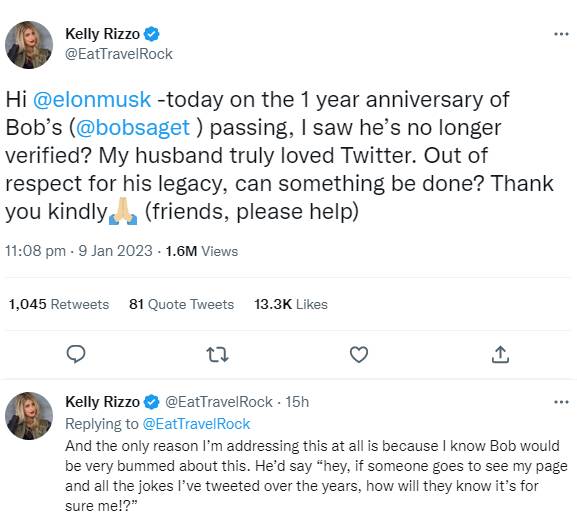 Istri Bob Saget mengungkapkan mengapa dia menginginkan verifikasi ulang 'blue tick' di Twitter