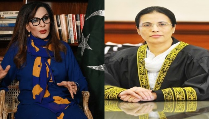 Climate Change Minister Sherry Rehman (L) and Justice Ayesha Malik. — AFP/Supreme Court website