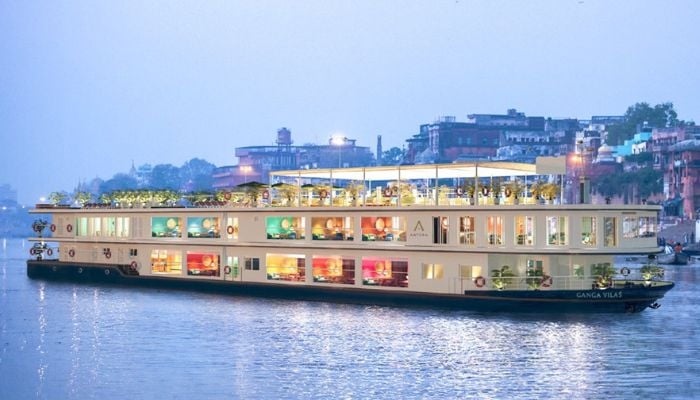 MV Ganga Vilas luxury cruise is regarded as longest river cruise in the world.— Twiter/anjanaomkashyap