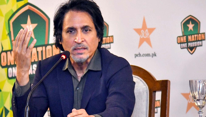 Ex-PCB chairman Ramiz Raja speaks at a press conference on December 22, 2021. — PPI