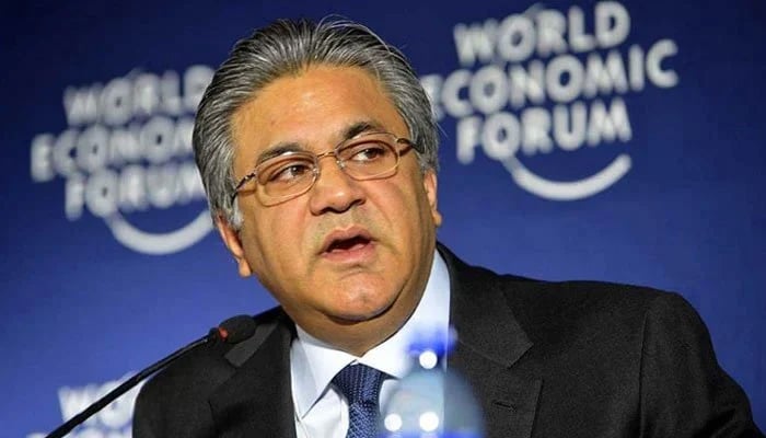Abraaj Group founder Arif Naqvi speaking at the World Economic Forum in an undated photograph. — AFP/file