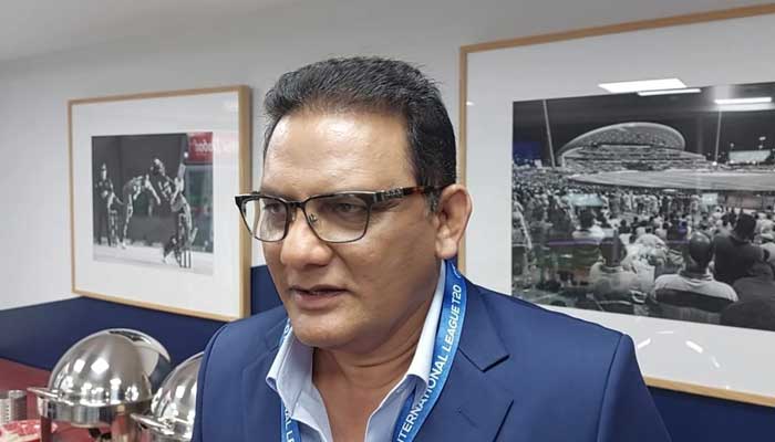 Former Indian captain Muhammad Azharuddin speaks to journalists in Abu Dhabi. — Photo by author