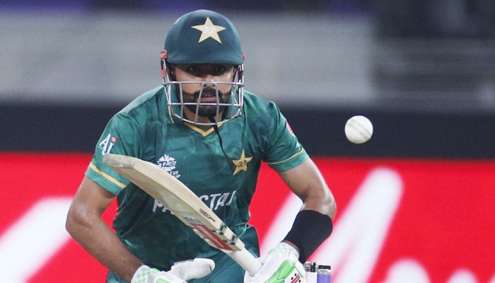 Cricket - ICC Mens T20 World Cup 2021 - Super 12 - Group 2 - India v Pakistan - Dubai International Stadium, Dubai, United Arab Emirates - October 24, 2021 Pakistans Babar Azam in action. — Reuters