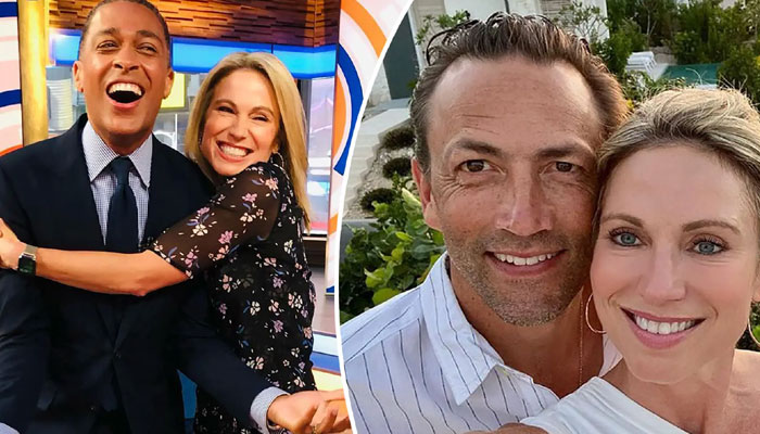 Amy Robach and Andrew Shue meet for THIS exchange in NYC