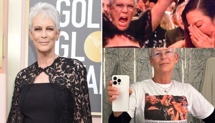 Jamie Lee Curtis celebrates her viral reaction to Michelle Yeoh Golden  Globe win