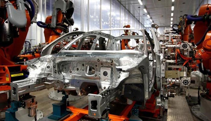 A file photo of a car manufacturing plant in Pakistan. — Reuters