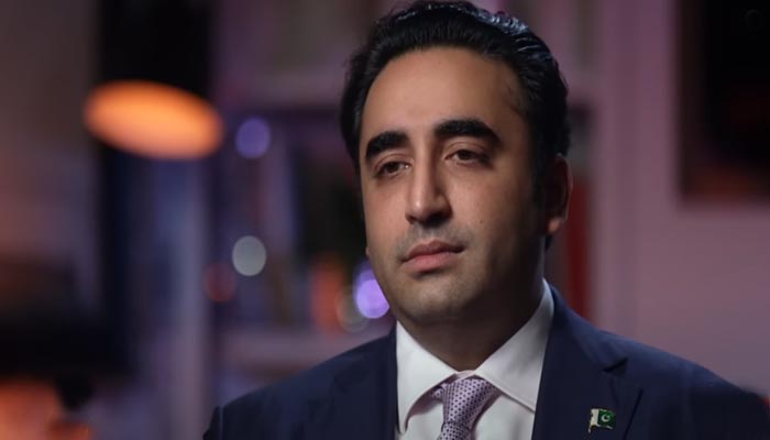 Foreign Minister Bilawal Bhutto Zardari listens to a question during an interview with Al Jazeera on January 18, 2023. — YouTube screengrab/Al Jazeera