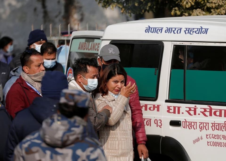 Family members mourn the death of a victim of the plane crash of a Yeti Airlines operated aircraft, in Pokhara, Nepal January 17, 2023.— Reuters