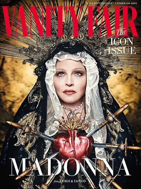 Madonna olśniewa internet, transmitując Maryję Dziewicę w numerze Vanity Fair Icons