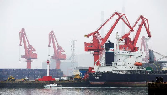 A crude oil tanker is seen at Qingdao Port, Shandong province, China. — Reuters/File