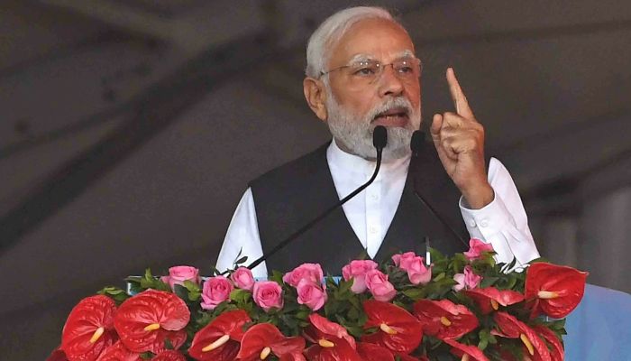 India’s Prime Minister Narendra Modi speaks during a rally in Mumbai on January 19. — AFP