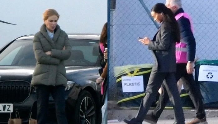 Nicole Kidman and Zoe Saldana snapped shooting for upcoming thriller series Lioness in Spain
