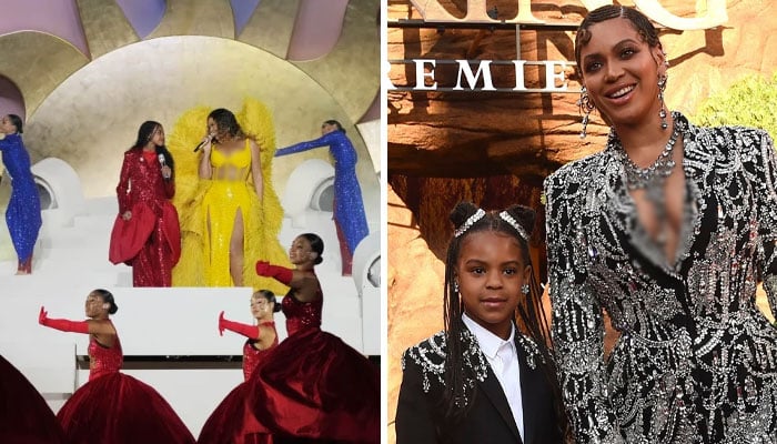 Blue Ivy joins mom Beyoncé on stage during her exclusive Dubai Concert
