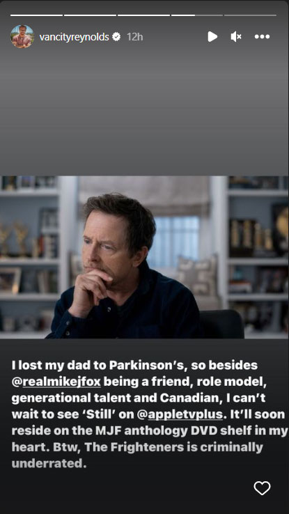 Ryan Reynolds sends praises to Michael J. Fox on his new documentary ‘Still’