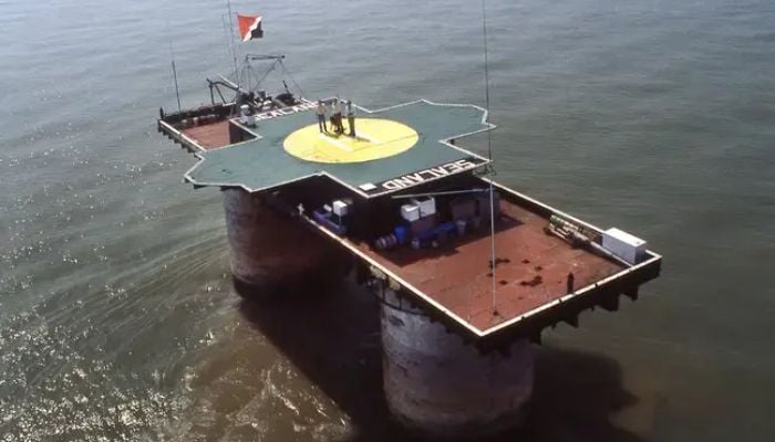 Sealand, which is just 0.004km square, even has a football team, a national anthem, a currency, and its own passports and stamps.—Goddard Archives