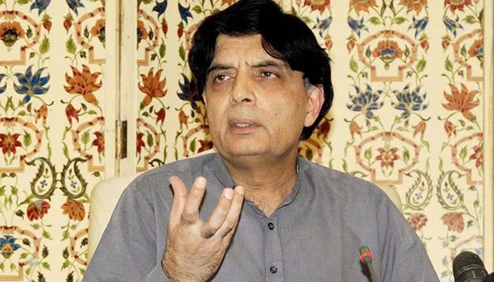Former interior minister Chaudhry Nisar Ali Khan. — APP/File