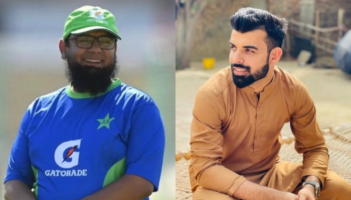 El entrenador de Pakistán, Saqlain Mushtaq (izquierda) y el polifacético Shadab Khan. —Instagram/saqlain_mushtaq_/shadab0800