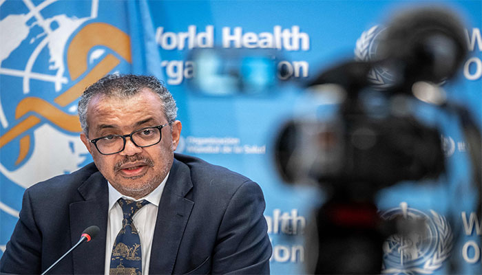 WHO Director-General Tedros Adhanom Ghebreyesus addresses during a press conference at the World Health Organization´s headquarters in Geneva. — AFP/File