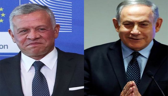 Jordans King Abdullah II (left) and IsraeliPrime Minister Benjamin Netanyahu. — Reuters/File