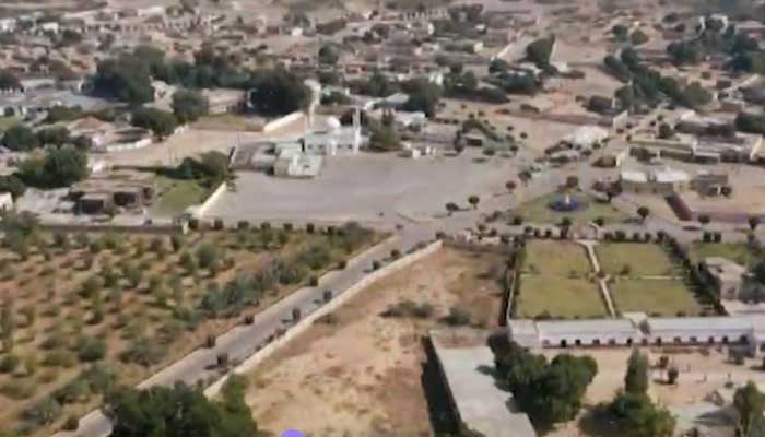 View of Durejis greenbelt from birds eye view. — Screengrab from a Geo News video package