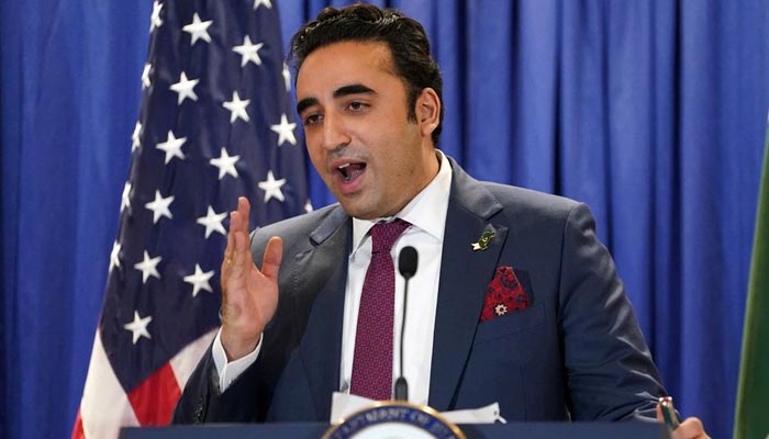 Foreign Minister Bilawal Bhutto-Zardari speaks following his meeting with U.S. Secretary of State Antony Blinken at the State Department in Washington, U.S., September 26, 2022. — Reuters