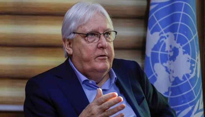 Under-Secretary-General for Humanitarian Affairs and Emergency Relief Coordinator Martin Griffiths during an interview in Kabul, Afghanistan, on January 25, 2023. Reuters