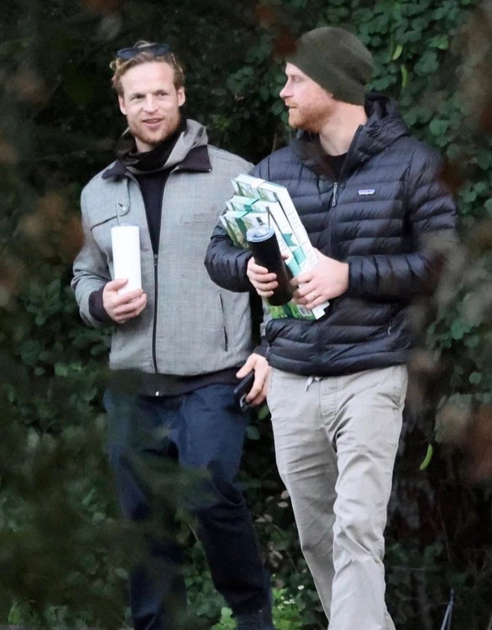 Prince Harry blows off ‘Spare’ steam with childhood friend at botanical garden