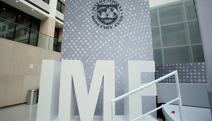 The International Monetary Fund logo is seen inside the headquarters at the end of the IMF/World Bank annual meetings in Washington, US, October 9, 2016. — Reuters