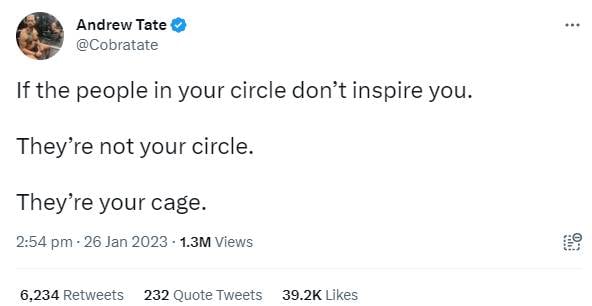 Andrew Tate’s views on choosing the right ‘social circle’: Read