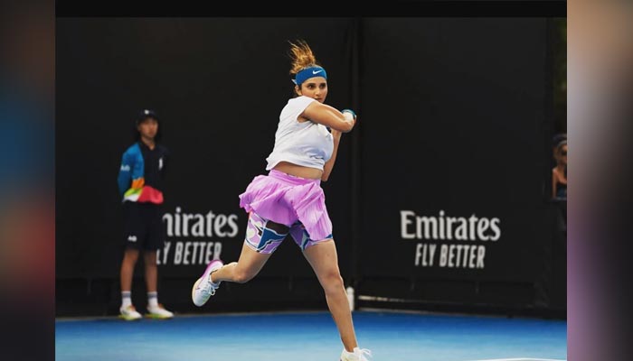 Sania Mirza photographed during the Australian Open grand slam. — Instagram/mirzasaniar