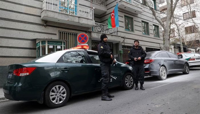 A general view outside the Embassy of the Republic of Azerbaijan after an attack on it, in Tehran, Iran, January 27, 2023. — Reuters