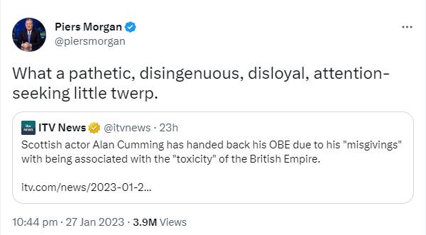 Alan Cumming Returns His OBE Due to the Toxicity of Empire