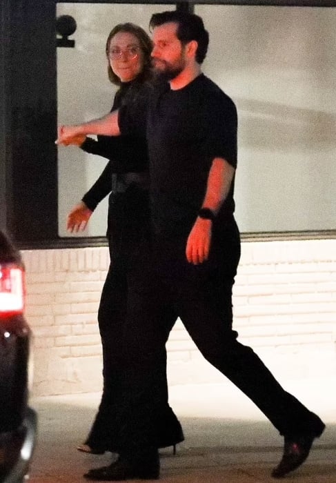 Henry Cavill walks arm-in-arm with girlfriend Natalie Viscuso out of romantic dinner date