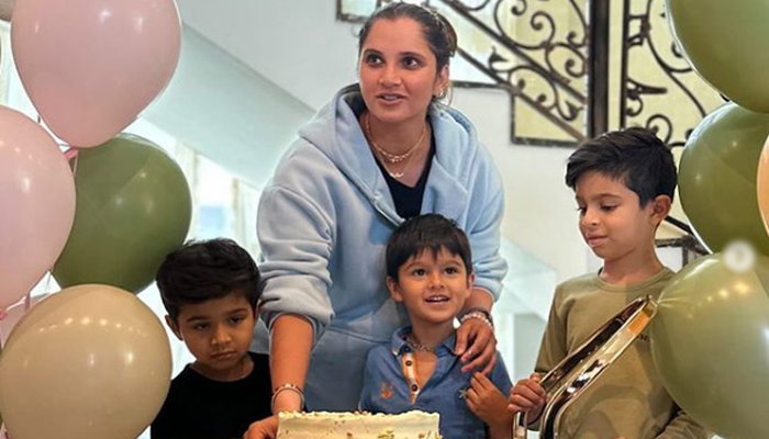 Sania gets a surprise on homecoming after her final grand slam appearance.— Instagram/mirzasaniar