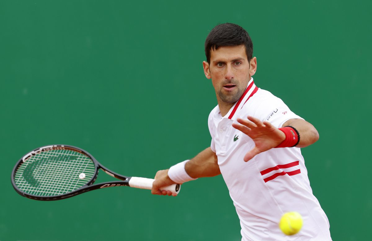 Serbian tennis star Novak Djokovic in action during his third round match against Britains Dan Evans. — Reuters