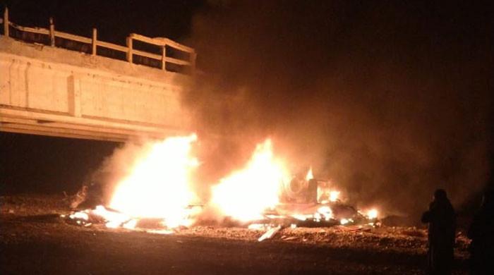 At least 41 burned alive in ghastly bus accident in Lasbela