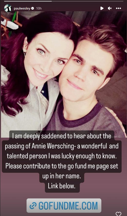 Paul Wesley ‘deeply saddened’ by death of on-screen ‘Vampire Diaries’ mom